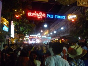 Siem Reapin Pub Streetin väentungosta