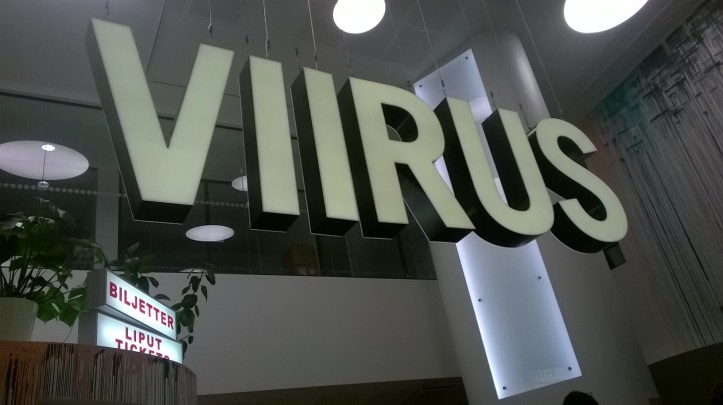 Jätkäsaaren Viiruksen lämpiössä. Kuva: Elisa Helenius 