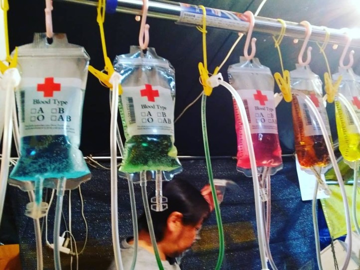 Soft drinks in a festival