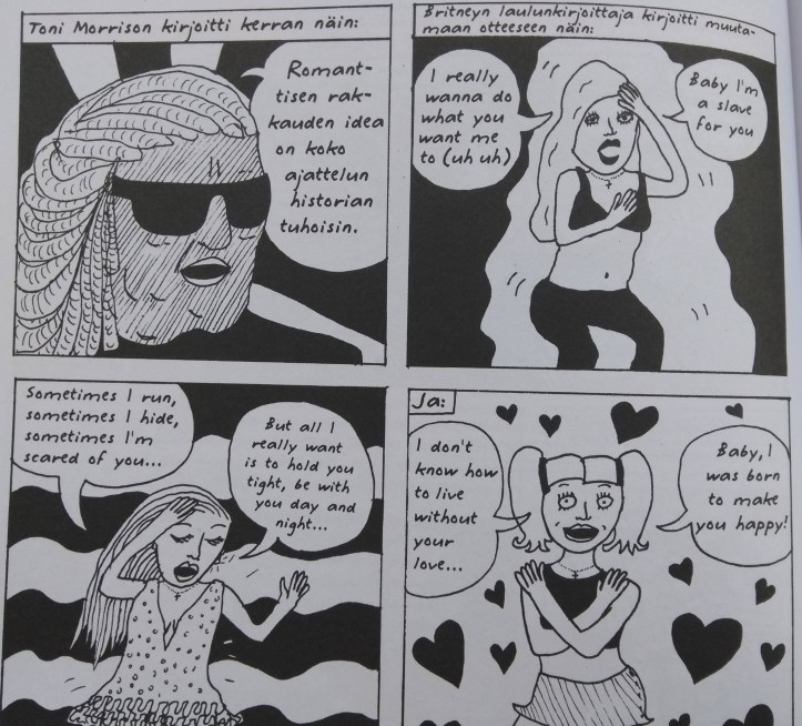 Strömquist käsittelee nykyajan romanttisen rakkauskäsityksen tuhoavia puolia.